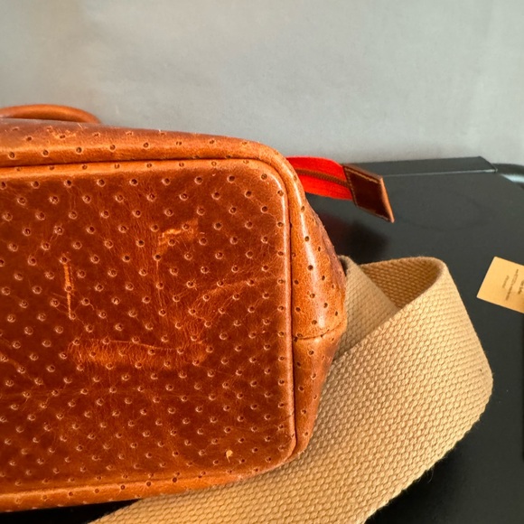 Blair Ritchey MINI HUGH PERFORATED CHESTNUT with POPPY ZIPPER Beautiful Leather - Picture 6 of 15